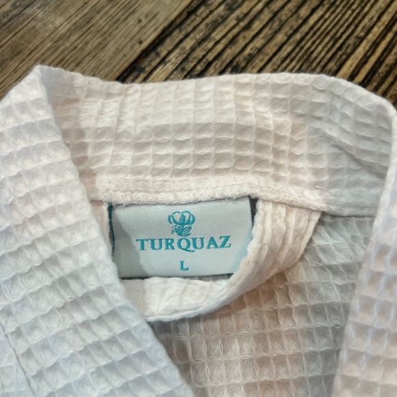 🛀NWOT - TURQUAZ ROBE -  LIGHTWEIGHT WAFFLE KIMONO BATHROBE🛀 - Picture 5 of 7